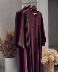 Premium Qatri Nida Floral Bead Work Abaya Collection