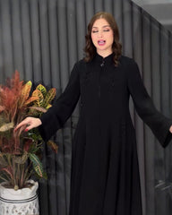 Premium Qatri Nida Farbic Hand Work Abaya With Dupatta