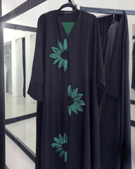 7 Beautiful Color Options Premium Quality Zoom / Nida Blend Fabric Hand Work Abaya With Dupatta