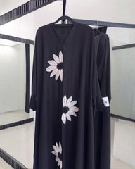 7 Beautiful Color Options Premium Quality Zoom / Nida Blend Fabric Hand Work Abaya With Dupatta