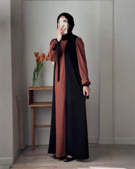 Premium Classic Black Qatri Nida Farbic Hand Work Abaya With Dupatta