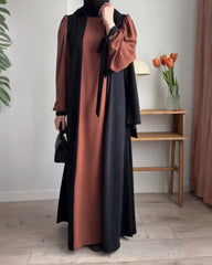 Premium Classic Black Qatri Nida Farbic Hand Work Abaya With Dupatta