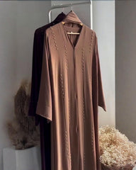 Premium Qatri Nida Floral Bead Work Abaya Collection